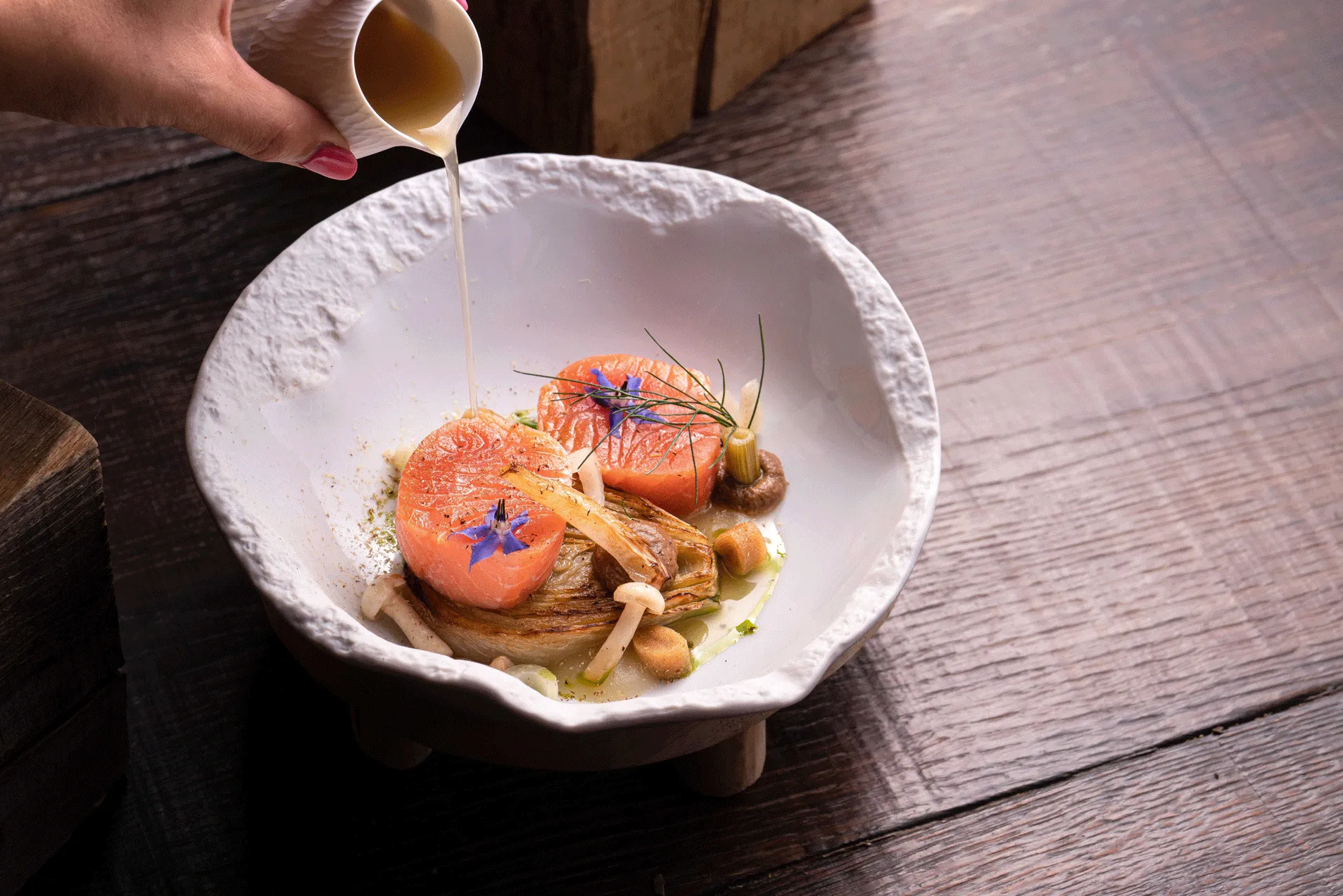 plat saumon d'isigny d'un des restaurants de la Collection Saint-Siméon