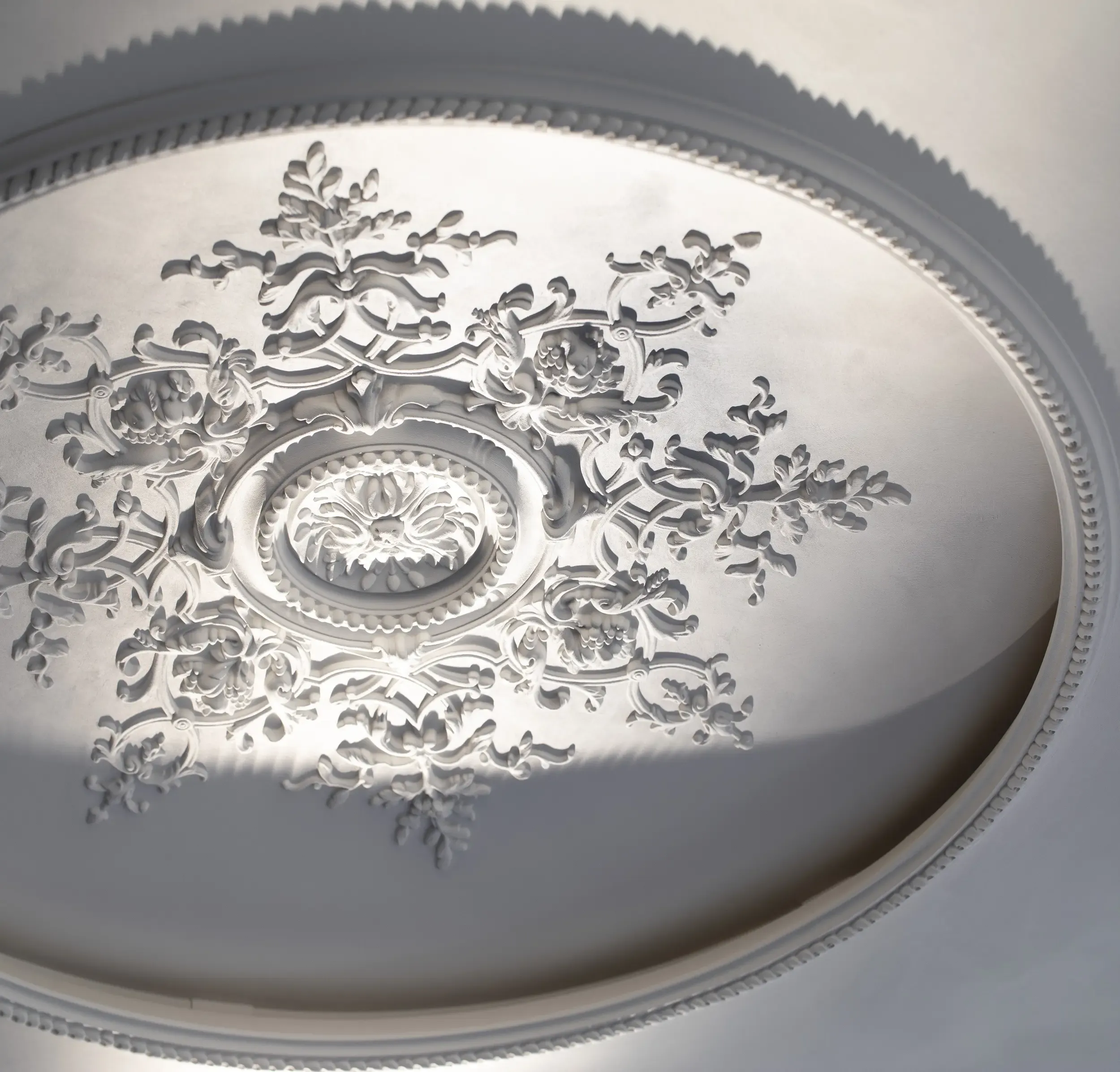 détail d'une rosace de plafond